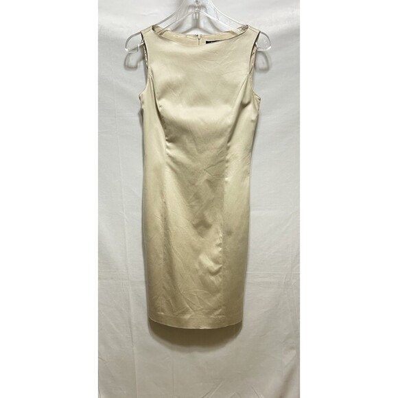 Le Souk Womens 38 (S) Beige‎ Pencil Midi Sleeveless Dress - Picture 1 of 8